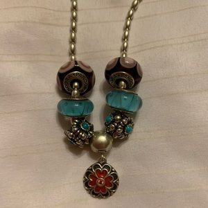 Pandora necklace with charms